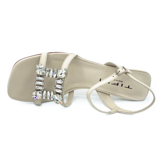 Босоножки Tiffi белые кожаные - фото 5, J730/50 TI CRUDO