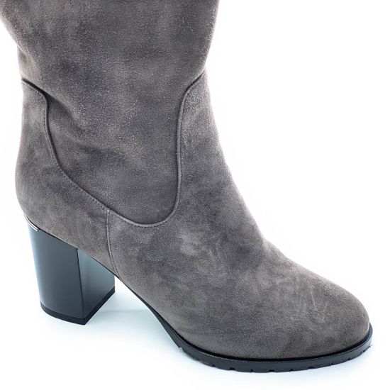 Сапоги Giorgio Piergentili серые замшевые МЕХ - фото 4, 