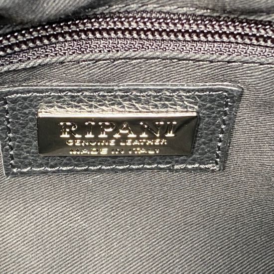 Сумка Ripani черно-белая комбинация кожи и меха пони - фото 14, 