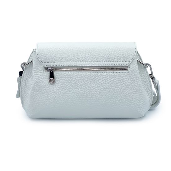 Сумка Di Gregorio белая кожаная - фото 3, 821 DG BIANCO