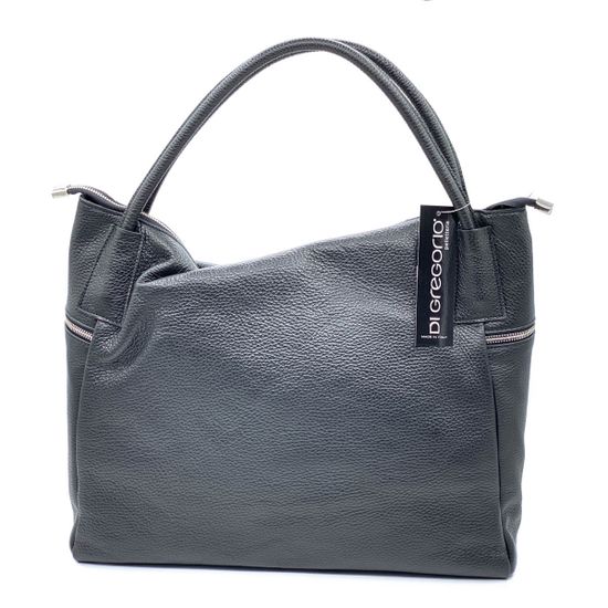 Сумка Di Gregorio черная кожаная - фото 3, 