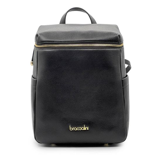 Рюкзак Braccialini черный кожаный - фото 1, B18644 BRA NERO