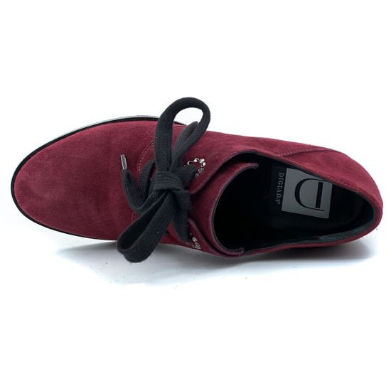 Ботильоны DiGiada бордового цвета на среднем устойчивом каблучке - фото 5, 1493 GIA BORDO