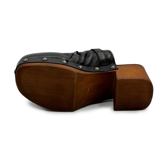 Сабо MIMMU черные кожаные - фото 4, M841M1 MIM NERO