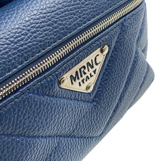 Рюкзак Marina Creazioni синий кожаный стеганый - фото 4, B6332 MC BLU