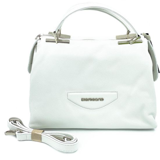Сумка Di Gregorio белая кожаная - фото 4, 