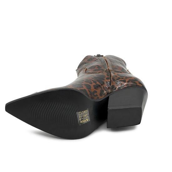 Ботильоны казаки MIMMU наплак принт &quot;леопард&quot; демисезонные - фото 4, M860M1 MIM LEO