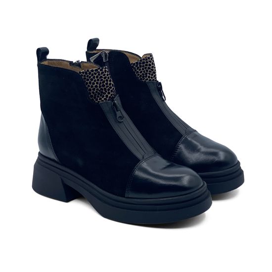 Ботинки MOTCLE черные кожа/замша на меху - фото 8, MOT2451M MOT