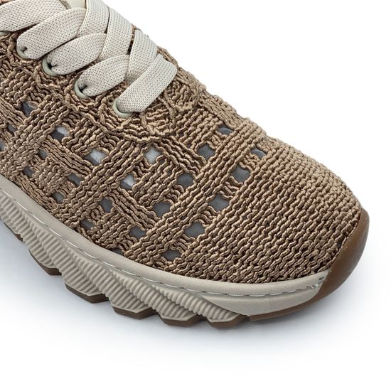 Кроссовки Lab Milano бежевые текстильные с перфорацией - фото 6, V002 LAB BEIGE