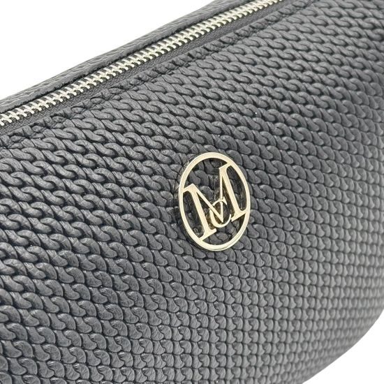 Сумка кросс-боди MOT-CLE кожаная черная c &quot;серебряной&quot; фурнитурой - фото 5, TRIS MOT NERO SILVER