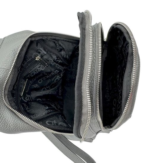 Сумка-рюкзак Renato Angi серая кожаная - фото 6, 3360401 RA GRIGIO