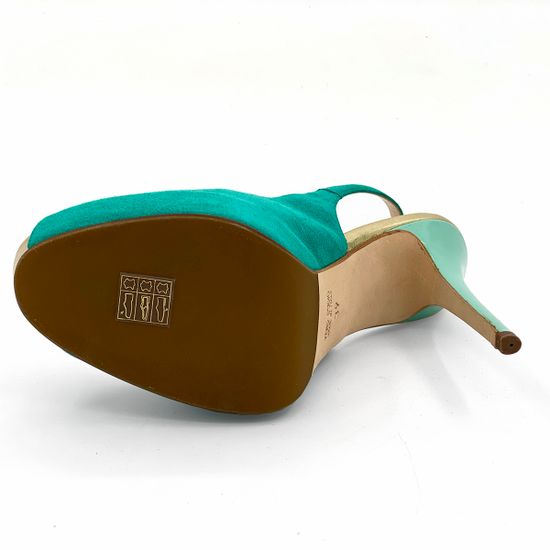 Босоножки Rosso&amp;Nero замшевые зеленые - фото 4, 3498 RN