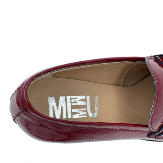 Туфли Mimmu бордовые наплак - фото 7, F807K0 MIM BORDO