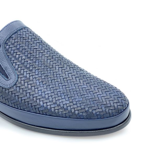 Слипоны Giampieronicola синие кожаные - фото 6, 