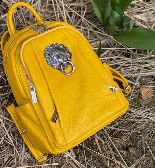 Рюкзак Renato Angi желтый кожаный - фото 6, 