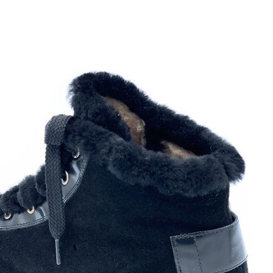 Ботинки Giada Gabrielli черные замшевые МЕХ - фото 4, 818 GABR