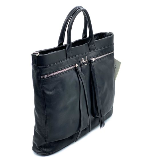 Сумка Renato Angi черная кожаная - фото 2, 