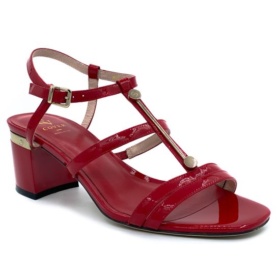 Босоножки Cover красные из лакированной кожи - фото 2, 