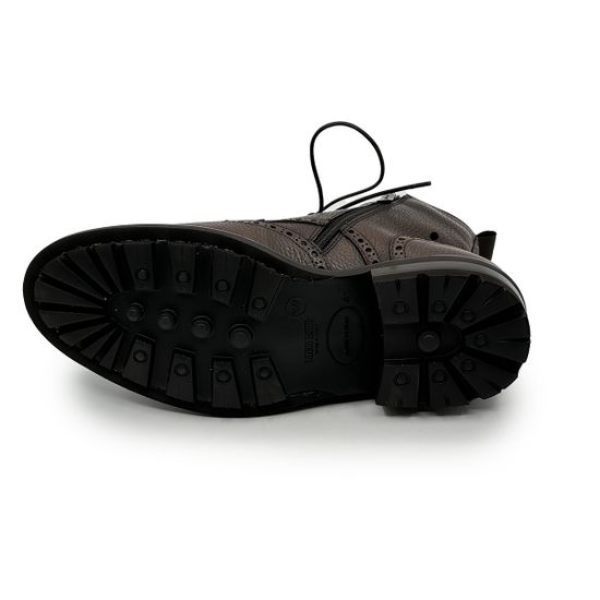 Ботинки высокие Mario Bruni коричневые кожаные на меху - фото 4, 14561 MB MORO