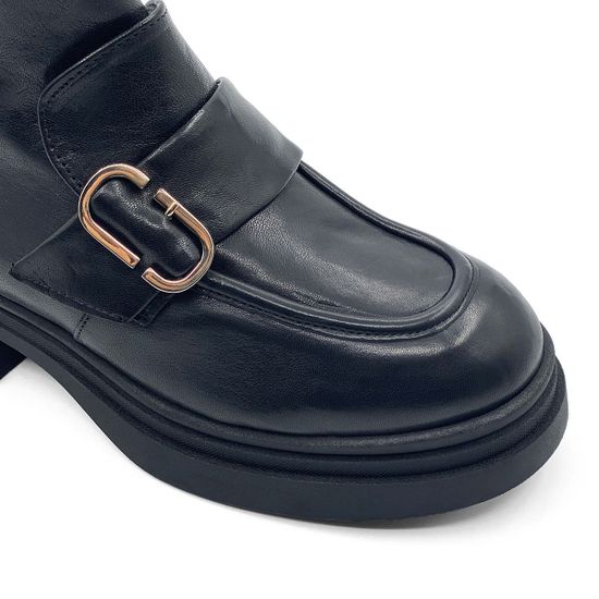 Ботинки Mot Cle черные кожаные на меху - фото 6, MOT2459M MOT