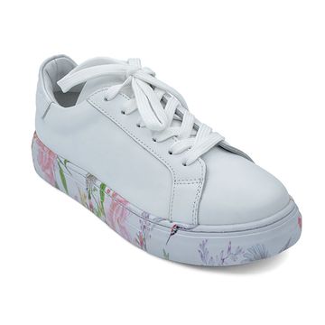 Кеды TUFFONI белые кожаные с цветной подошвой - фото 2, 5323010LL TUF