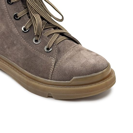 Ботинки CV COVER бежевые замшевые на байке - фото 6, 78228-1 COV