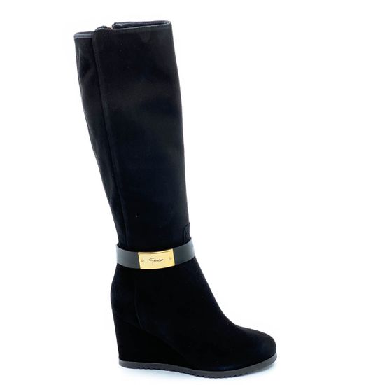 Сапоги Giorgio Piergentili черные замшевые МЕХ - фото 1, 685 (2015) GP