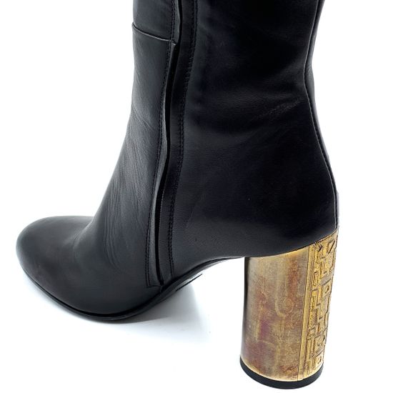 Сапоги Lucrezia Carminio черные кожаные демисезонные - фото 6, 