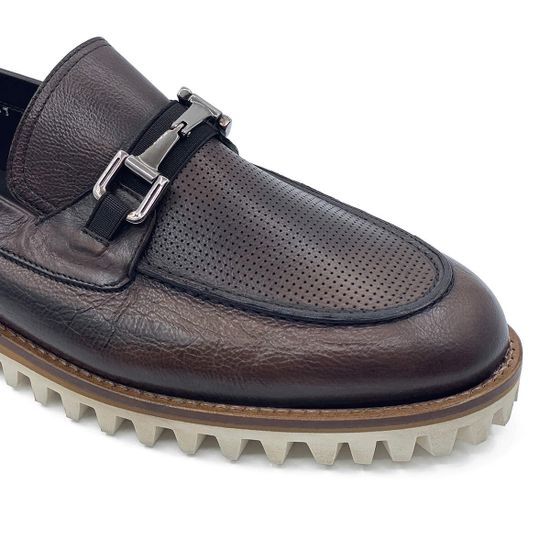 Лоферы Mario Bruni кожаные коричневые - фото 6, 64312 MB MORO