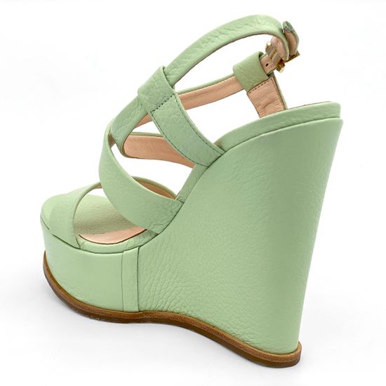 Босоножки Tiffi салатовые кожаные - фото 3, 451/Z90G TI