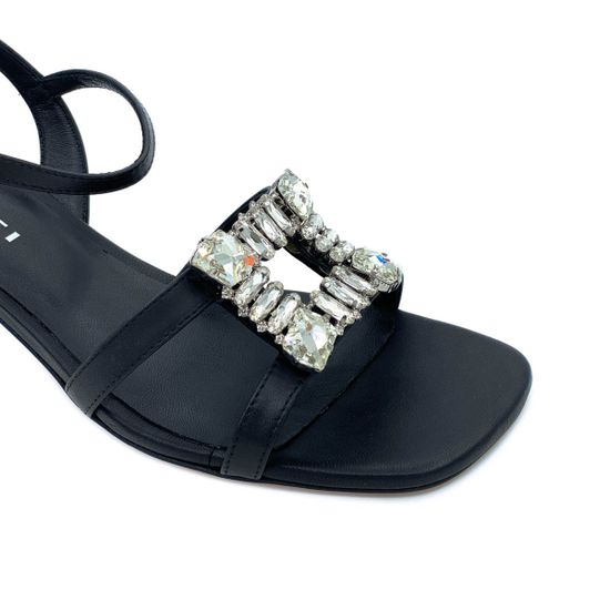 Босоножки Tiffi черные кожаные - фото 6, J730/50 TI NERO