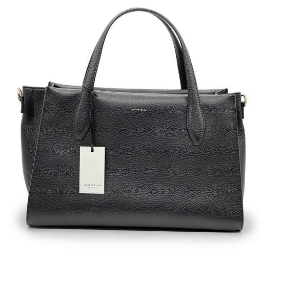 Сумка Loristella черная кожаная - фото 3, 