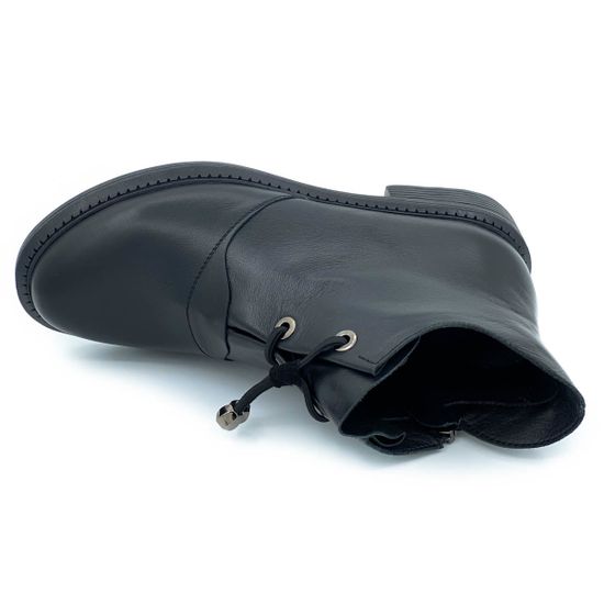 Ботинки Cover черные кожаные байка - фото 5, 