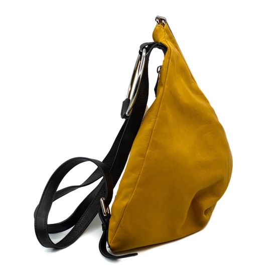 Рюкзак Renato Angi желтый кожаный - фото 2, 