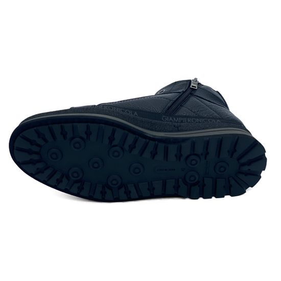 Ботинки Giampieronicola черные кожаные на шерсти - фото 4, B33844 GPN