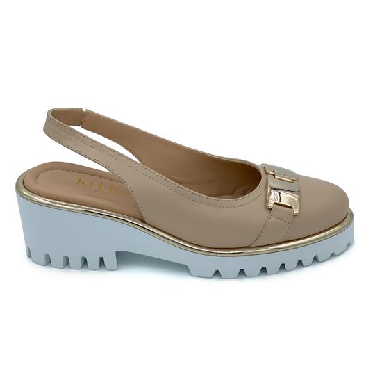 Босоножки KELTON бежевые кожаные - фото 1, AH2204 KEL