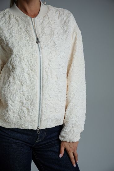 Бомбер Tuffoni молочный(светло-бежевый) - фото 2, 7726023 TUF MILK