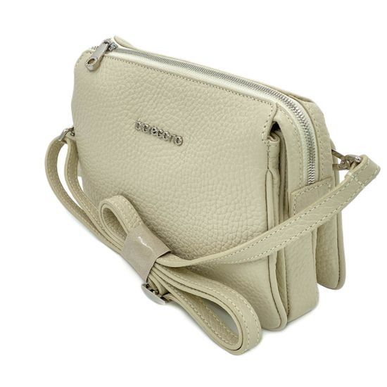 Клатч Di Gregorio бежевый кожаный - фото 2, 