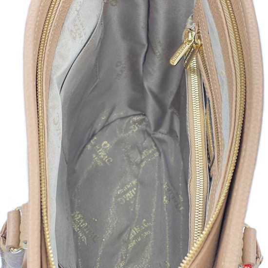 Сумка Marina Creazioni бежевая кожаная - фото 5, 