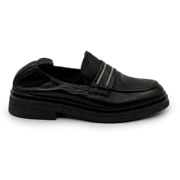 Лоферы FRU.IT черные кожаные с мягким задником демисезонные - фото 1, 8940 FR