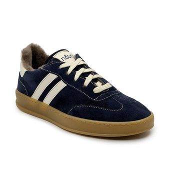 Кеды NILA&amp;NILA темно-синие замшевые на меху - фото 2, MAS120M NIL BLU