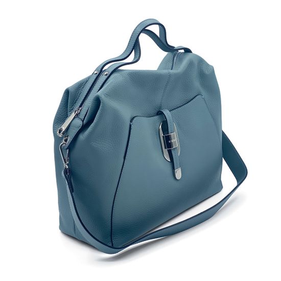 Сумка Di Gregorio синяя кожаная - фото 2, 