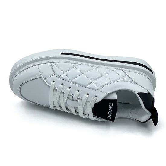 Кеды Tuffoni кожаные стеганые белые - фото 5, 3623011LL TUF