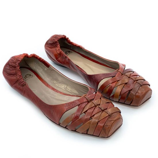 Балетки Fru.it коричневые кожаные - фото 5, 