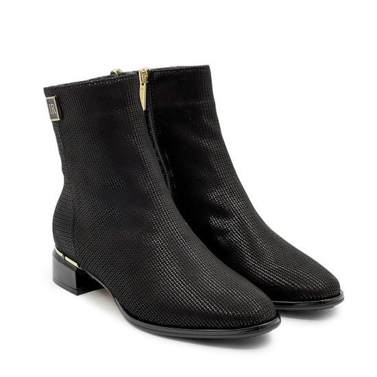 Ботильоны Ilasio Reanzoni черные замшевые на байке - фото 9, 4354 IR NERO