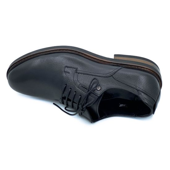Туфли Mario Bruni черные кожаные демисезонные - фото 5, 64124 MB NERO