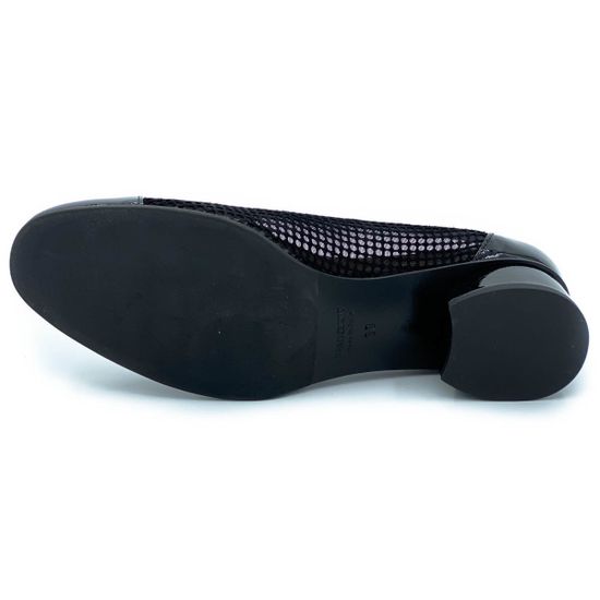 Туфли Donna Soft черные комбинация наплака и текстиля - фото 4, DS0141 DS