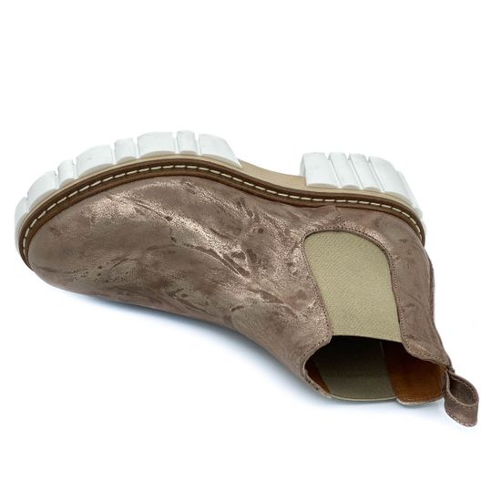 Ботинки Mimmu бронзовые кожаные демисезонные - фото 6, E502E1 MIM METAL