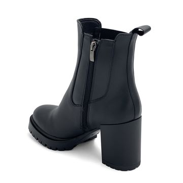 Ботильоны CVCover черные кожаные на меху - фото 2, 840101-2 COV