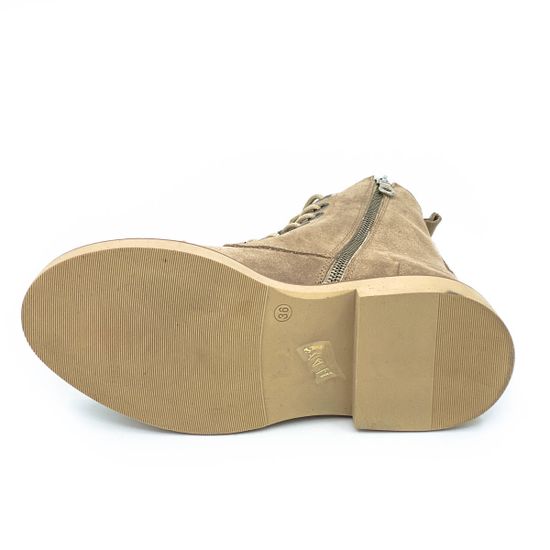 Ботинки Mimmu бежевые замшевые демисезонные - фото 4, E112E5 MIM CORDA